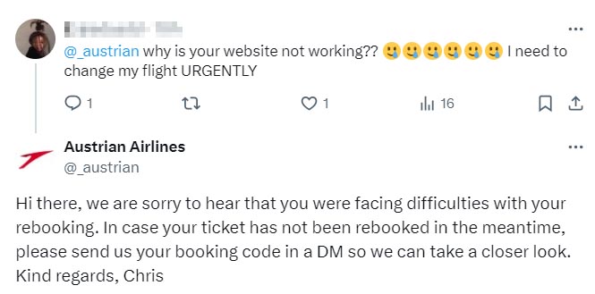 Contact the airline faster: ()