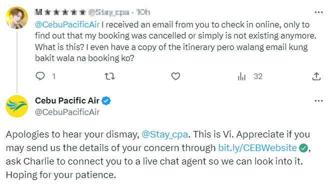 Contact the airline faster: (Cebu Pacific Twitter)