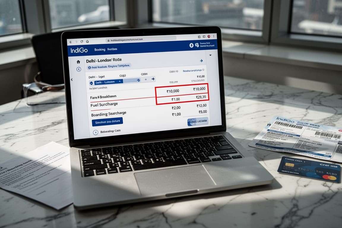 IndiGo surcharges up 335% — Delhi-London tickets jump ₹10,000