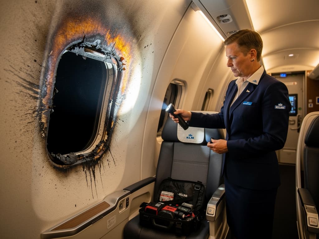 KLM Flight Diverts After Powerbank Explodes in Business Class Over Atlantic
