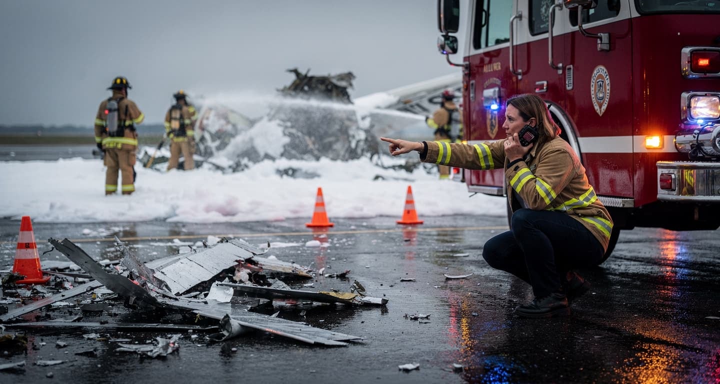 LaGuardia runway collision kills two pilots, injures 43