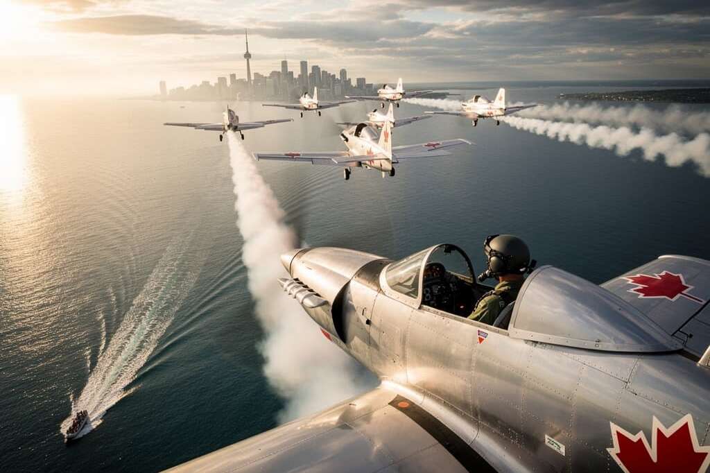 Canadian Snowbirds perform final Toronto flight before jets grounded until 2030s